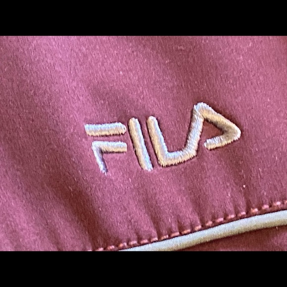 Fila womans full zip jacket Coat Large Pockets Red Pink Bungee Piping Detail - Picture 11 of 11